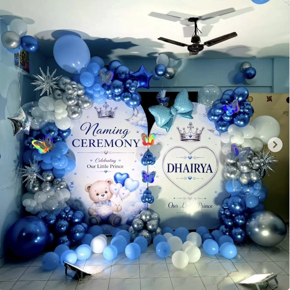 Naming ceremony balloon decoration